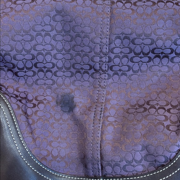 💜🤎Signature Coach Shoulder Bag Purple and Brown - Picture 3 of 10